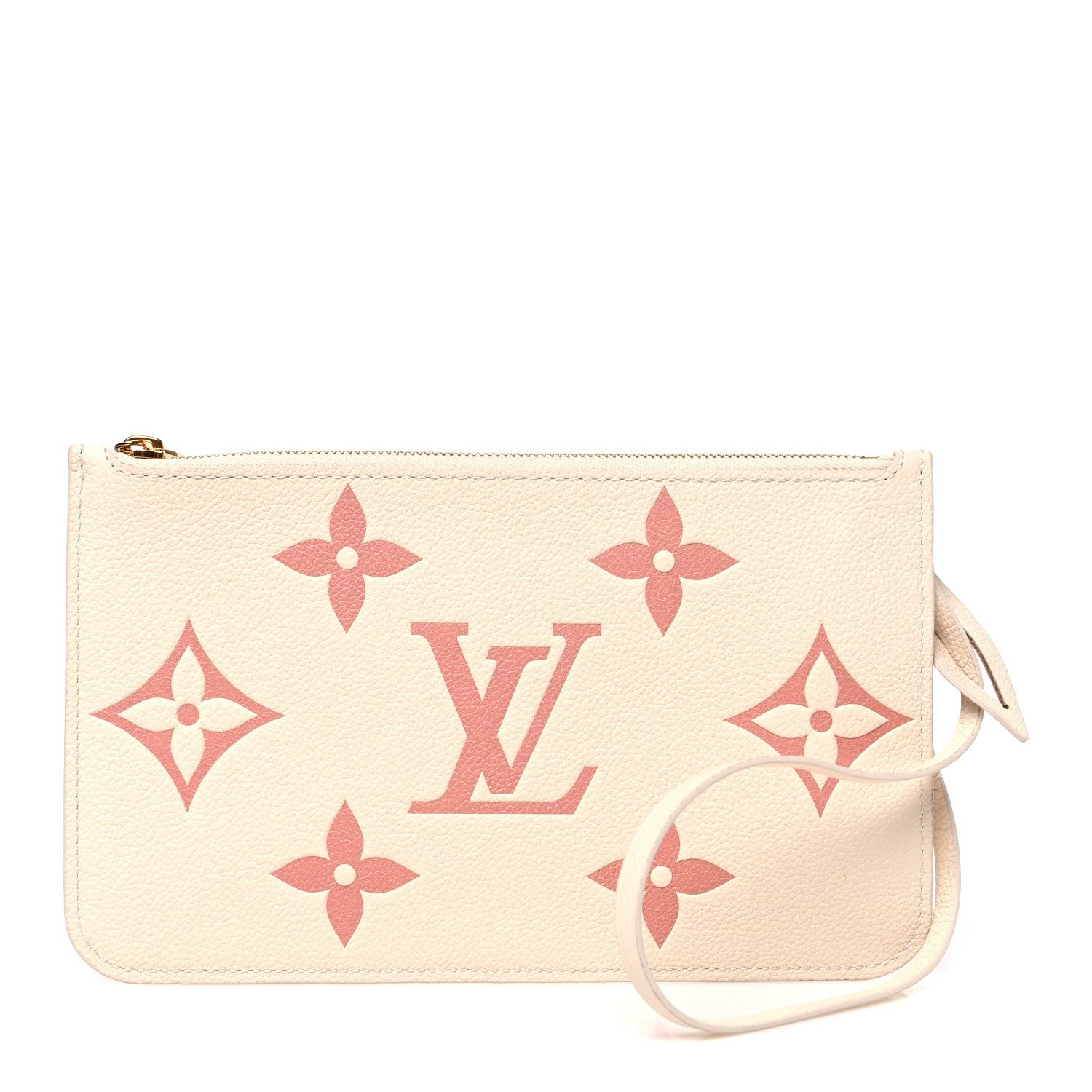 Louis Vuitton Louis Vuitton Empreinte Monogram Giant Neverfull MM Pochette Creme Rose Trianon