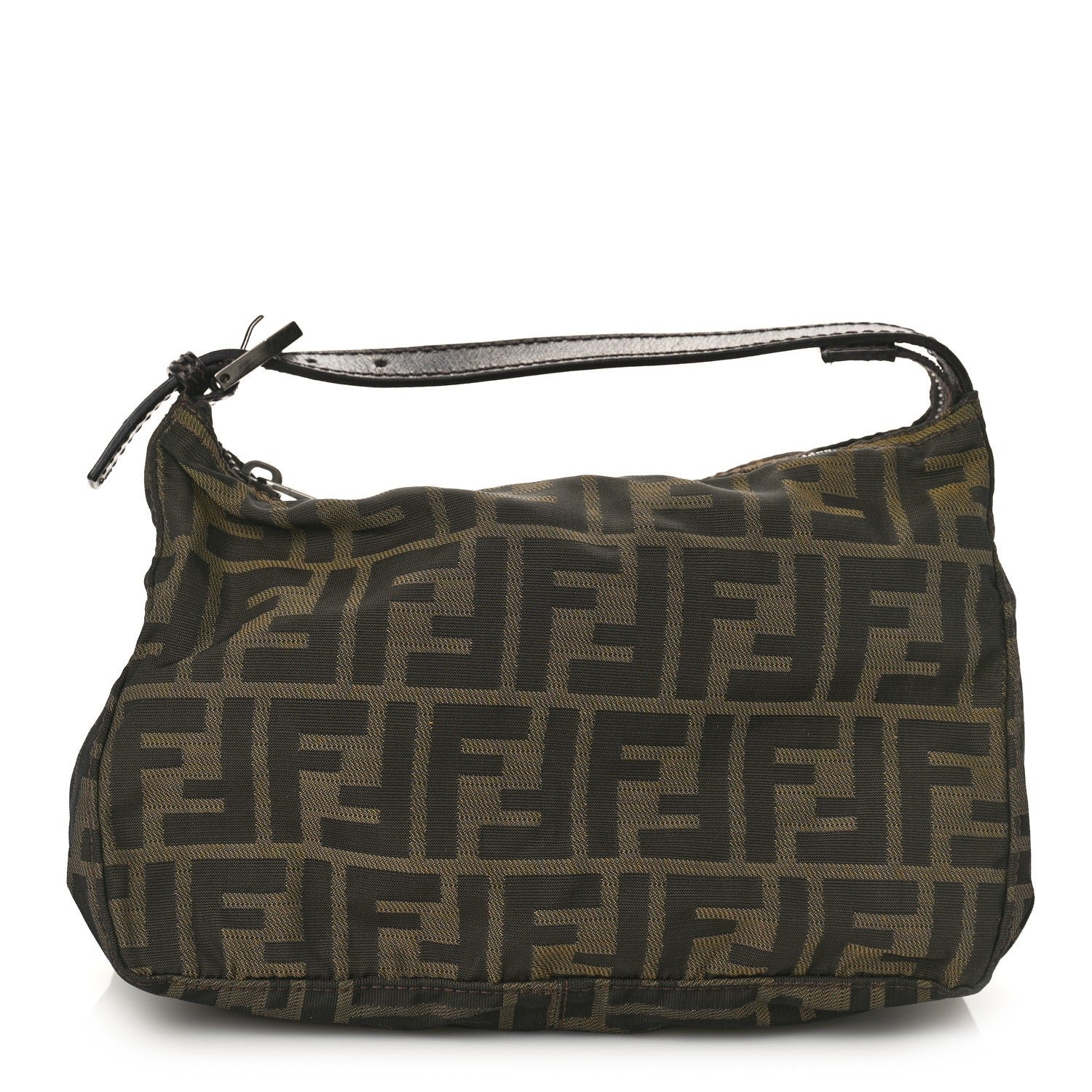 Fendi Zucca Cuoio Romano Selleria Mini Pochette Tobacco Moro