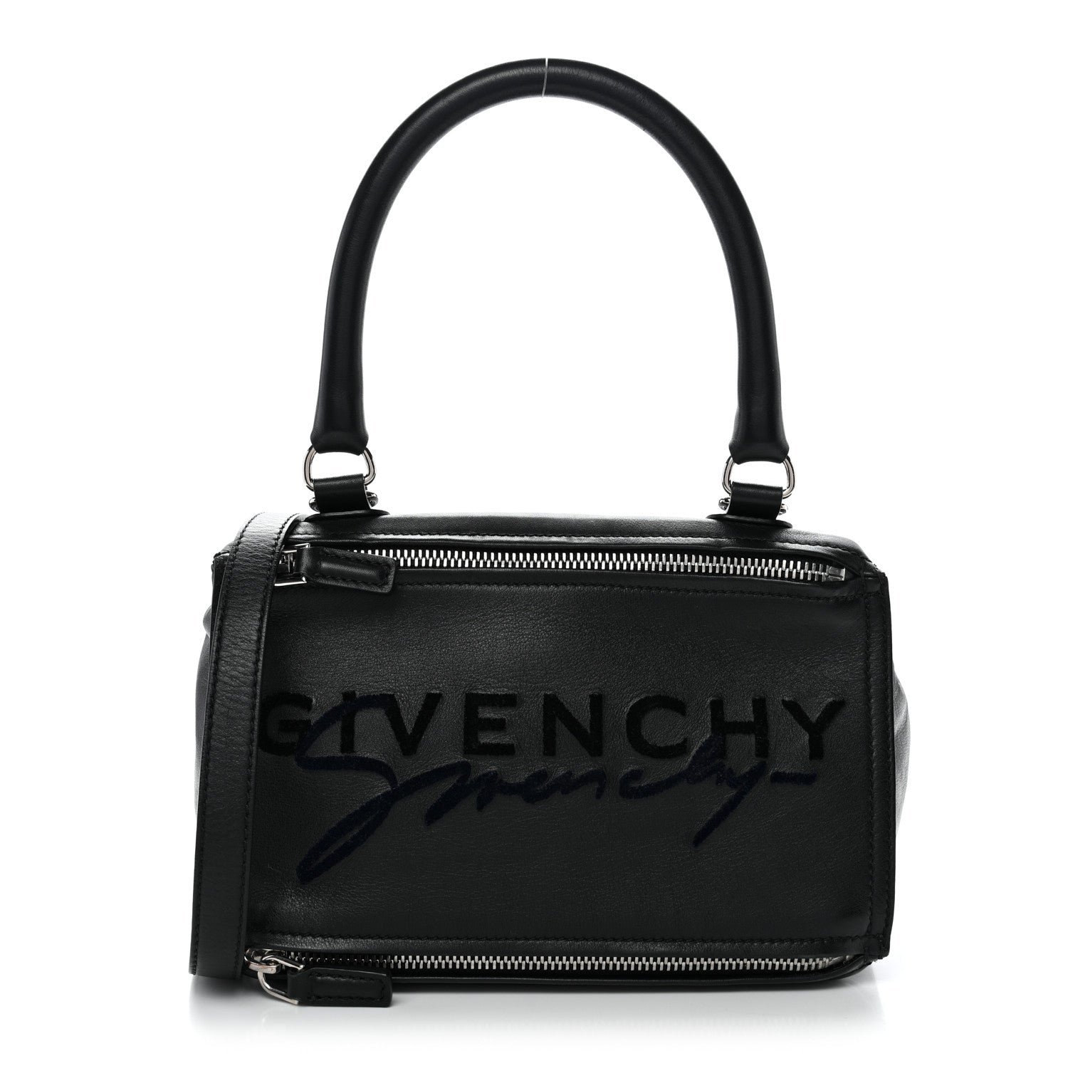 Givenchy Givenchy Sugar Goatskin Velvet Logo Small Pandora Black