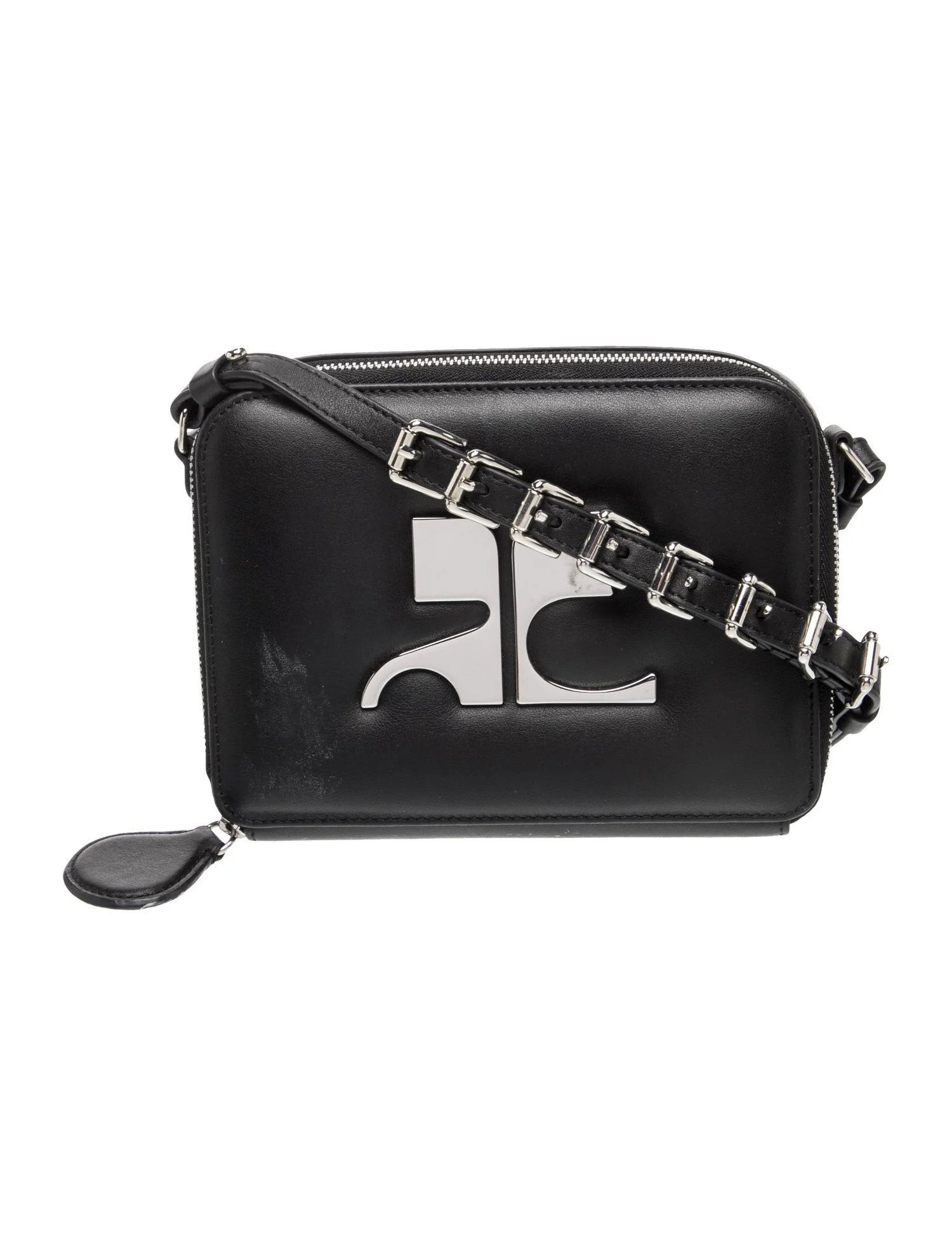 Courreges Leather Shoulder Bag