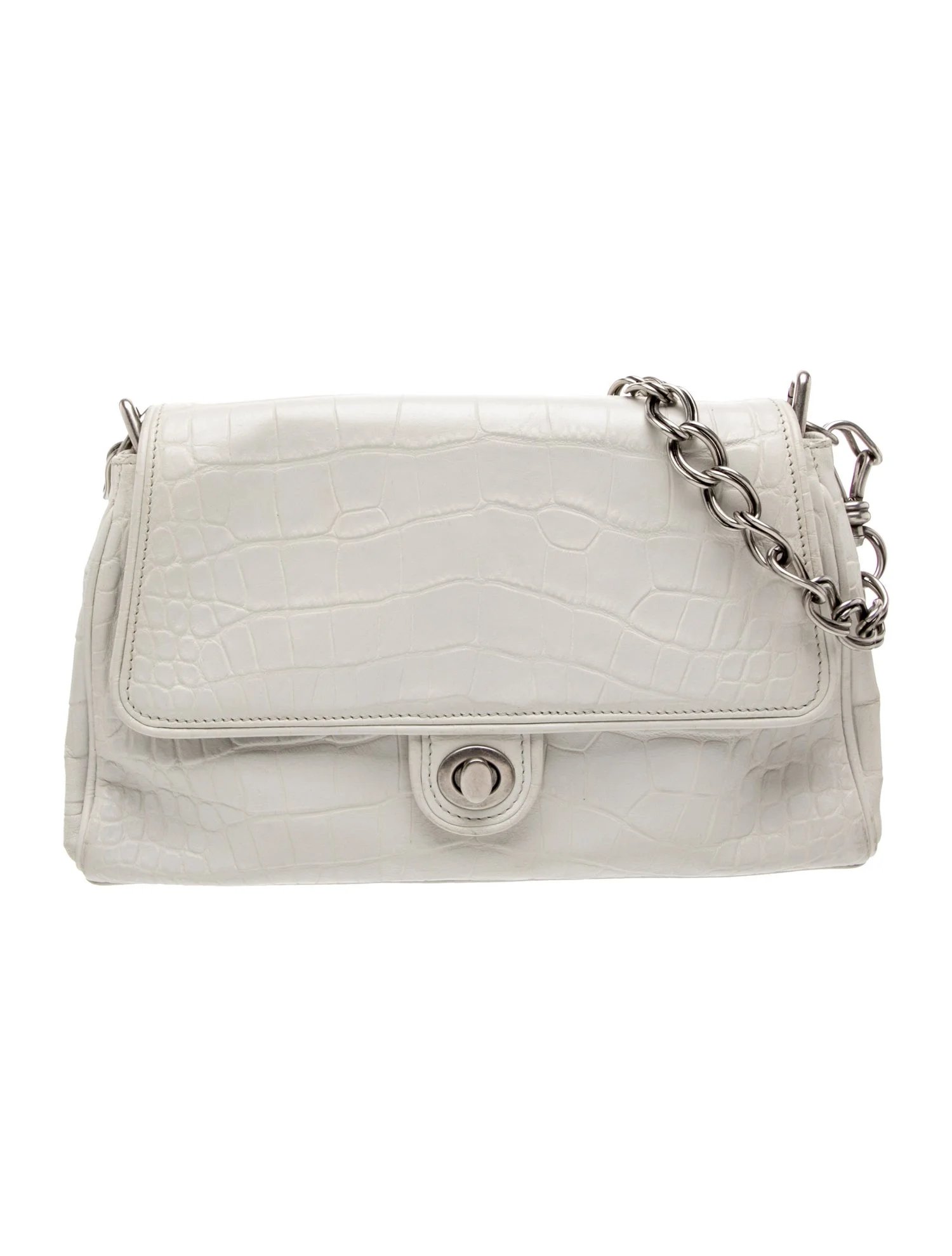 Embossed Leather Shoulder Bag