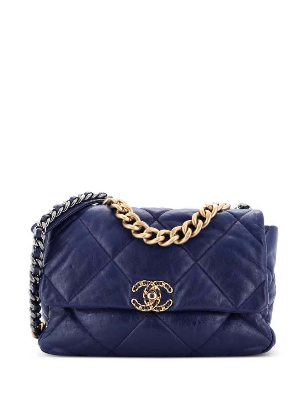 19 Flap Bag Quilted Leather Large crossbody bag
