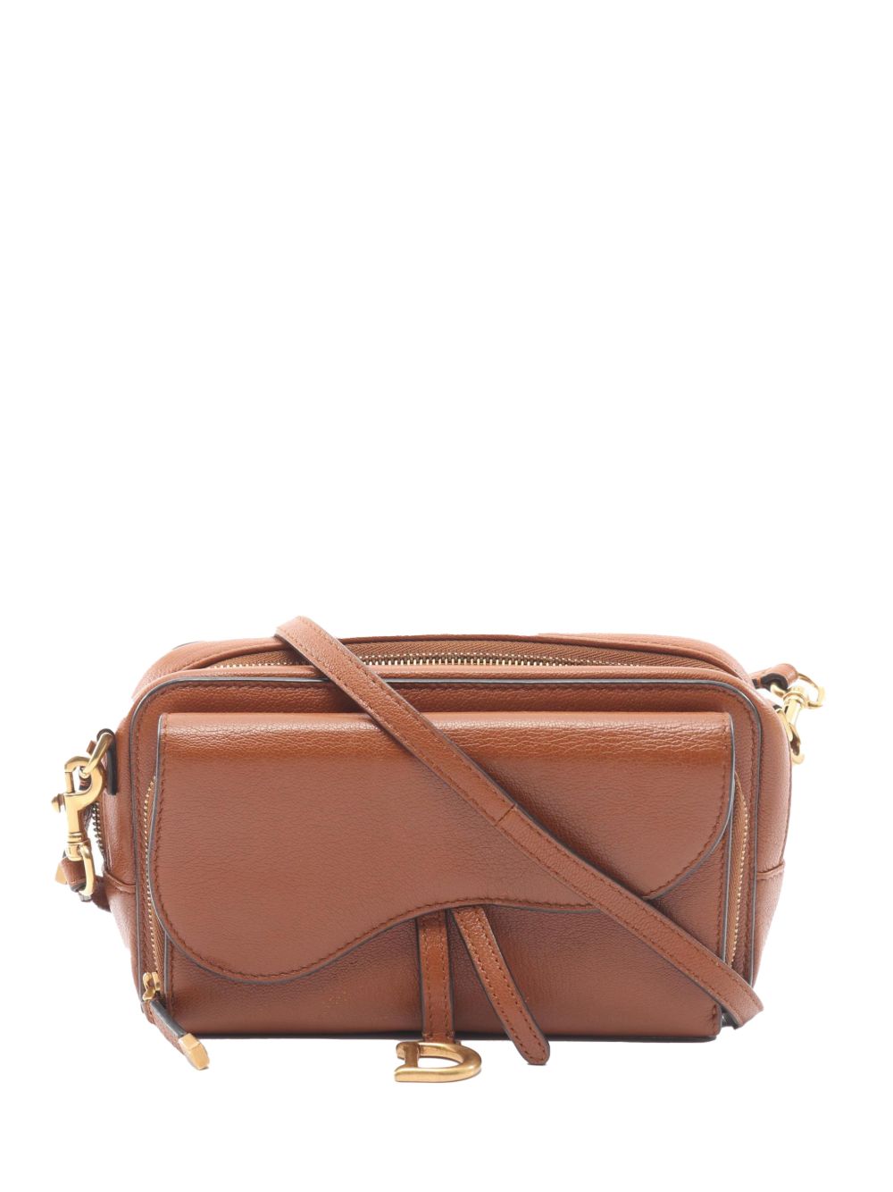 2010-2025 Leather Double Saddle Pouch crossbody bag
