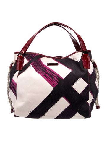 Ikat Check Top Handle Bag