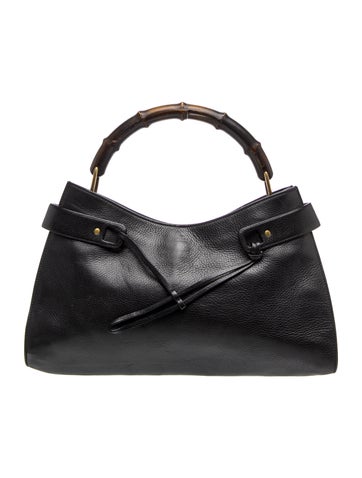 Bamboo Top Handle Bag Vintage