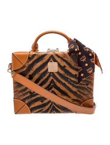 MCM Leather Top Handle Bag