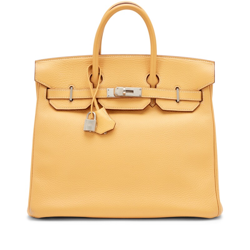 Vintage Natural Sable Fjord HAC Haut à Courroies Birkin 32 Brushed Palladium Hardware, 2000