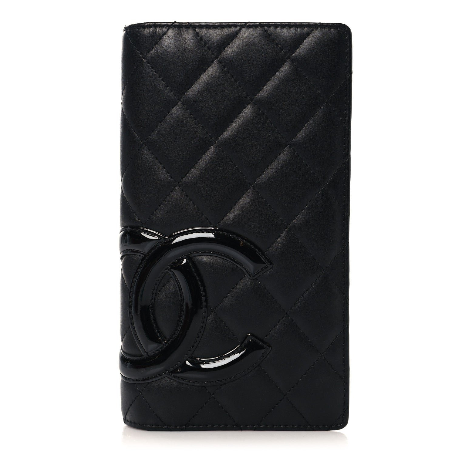 Chanel Calfskin Quilted Cambon Yen Wallet Black