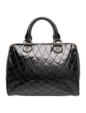 Patent Leather Top Handle Bag