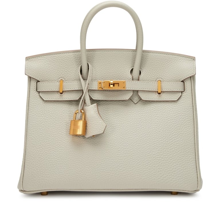 Hermes Gris Perle Togo Birkin 25 Gold Hardware, 2023