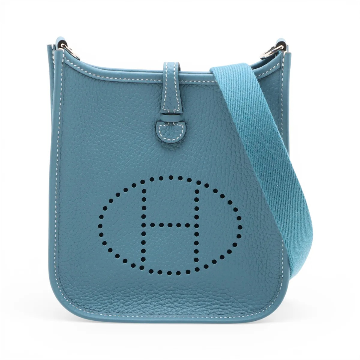 Hermès evelyn 16 TPM Amazon Taurillon Clemence NEW BLUE JEEN Silver Metal Fittin