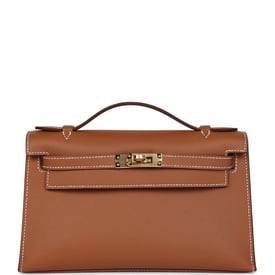 Hermes Hermes Kelly Pochette Gold Swift Gold Hardware