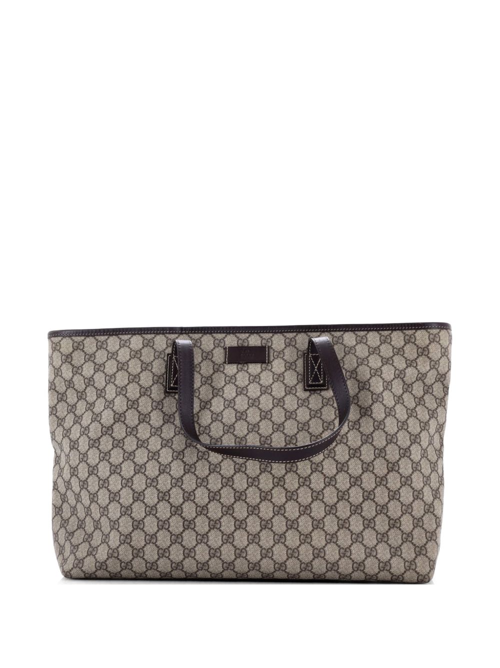 Plus GG Coated Canvas with Leather Large tote bag