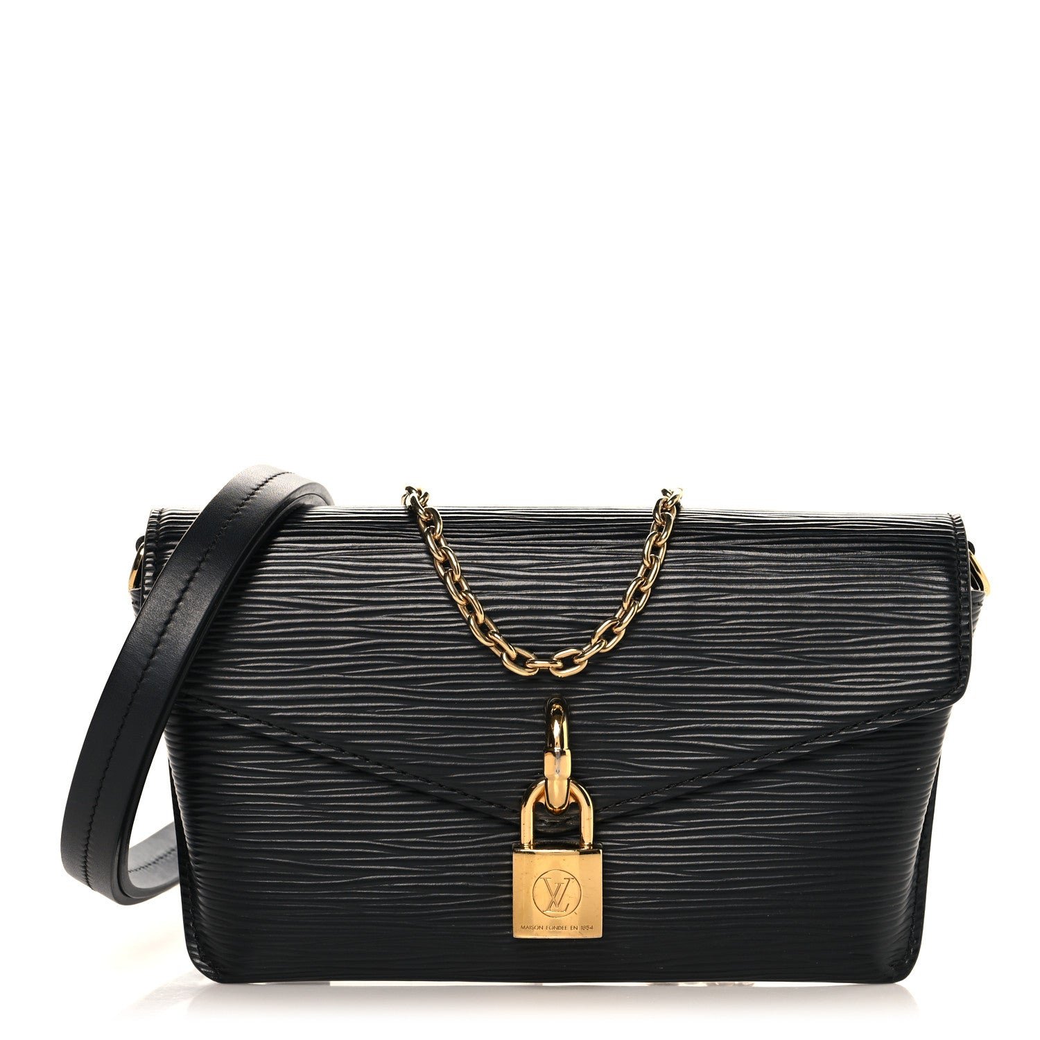 Louis Vuitton Epi Padlock On Strap Black