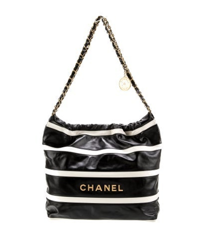 Chanel 2024 Small Striped 22 Hobo