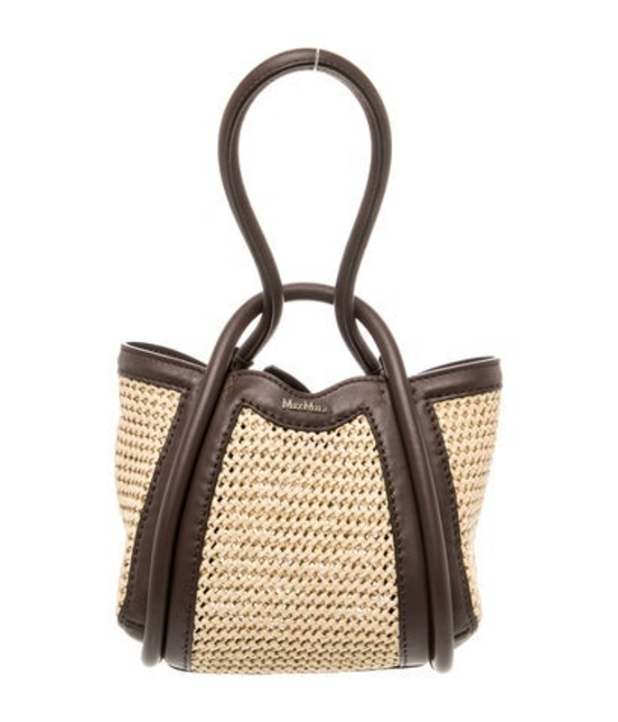 Max Mara Mara Raffia Top Handle Bag W Tags