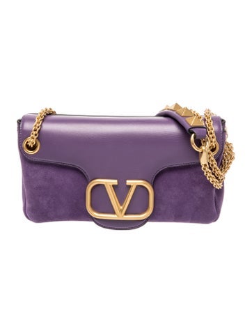Valentino Suede Garavani Vlogo Stud Sign