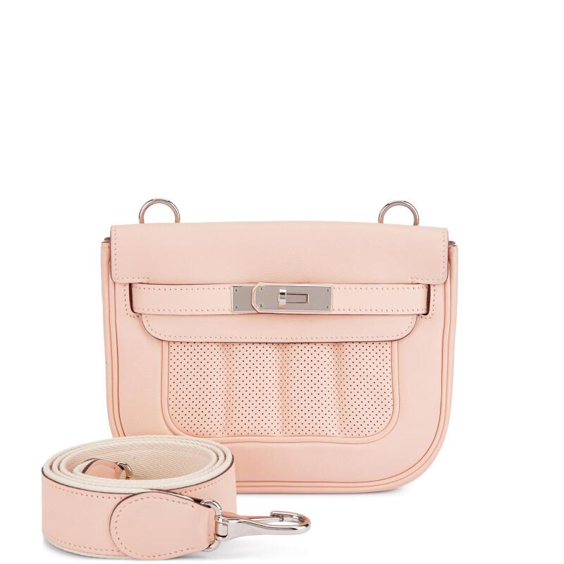 Hermes Rose Eglantine Swift Mini Berline 21 Palladium Hardware, 2016