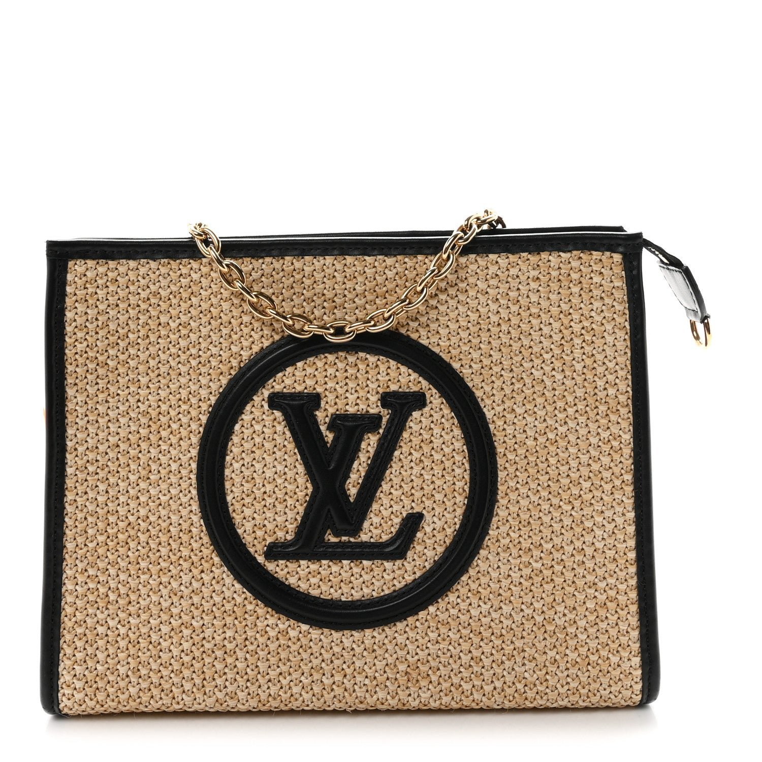 Louis Vuitton Raffia Calfskin Monogram Giant Pouch