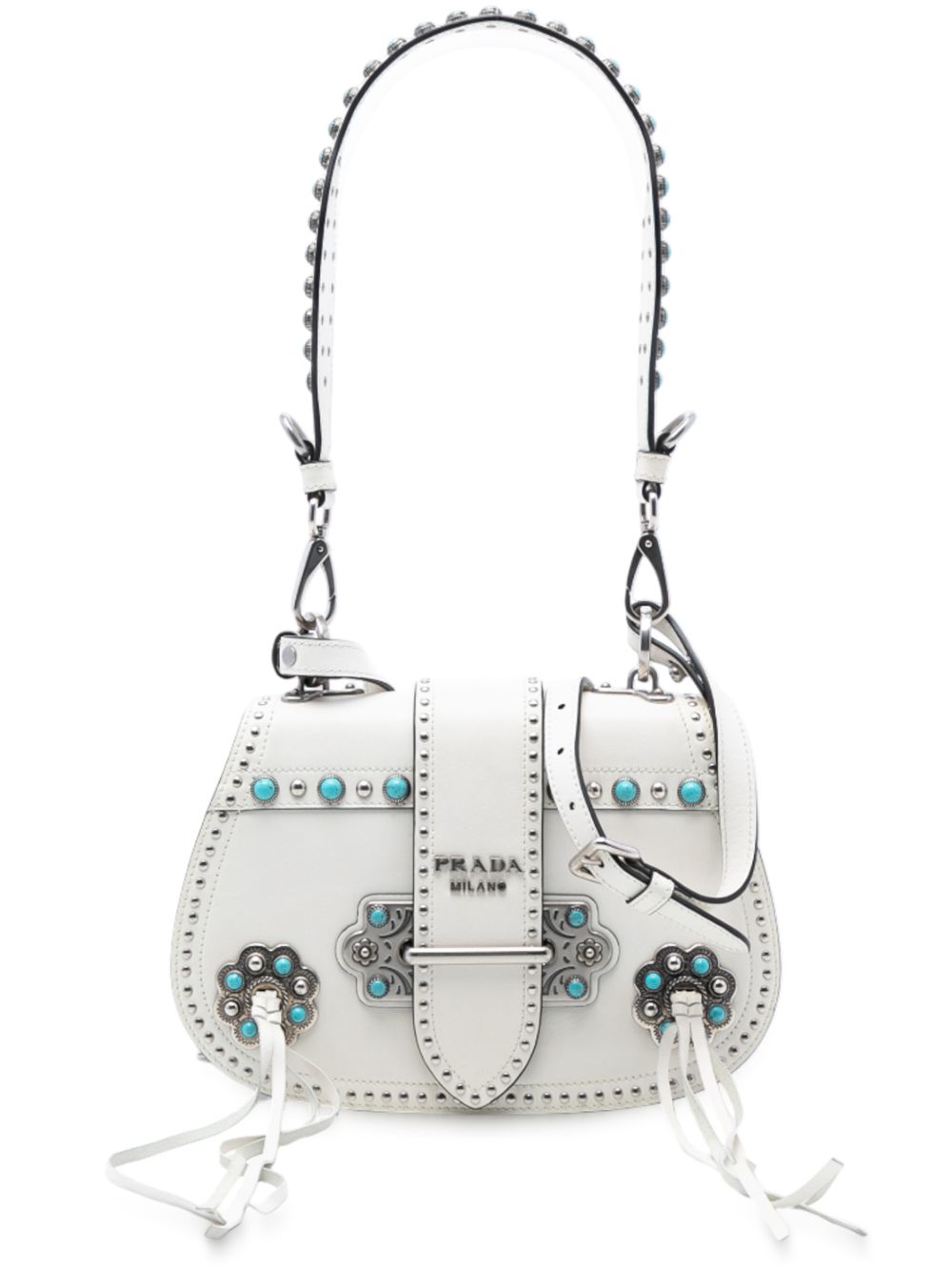 2000-2025 City Calf Studded Folk Corsiere satchel