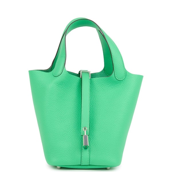 Hermes Hermes Picotin Lock 18 Vert Comics Clemence Palladium Hardware