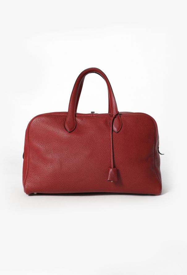 Hermes Red Clemence Victoria 40