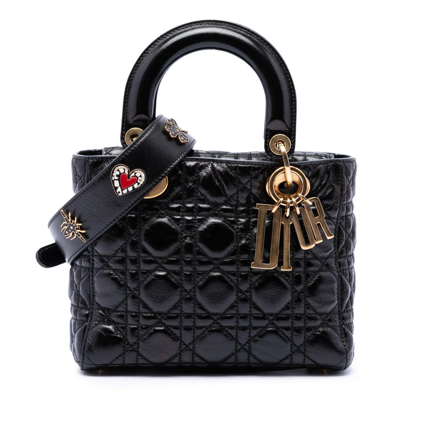 Patent Leather Small Crinkled Cannage My ABCDior Lady Dior