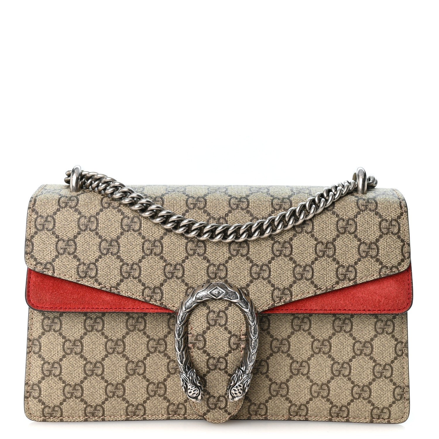 Gucci GG Supreme Monogram Small Dionysus Shoulder Bag Red