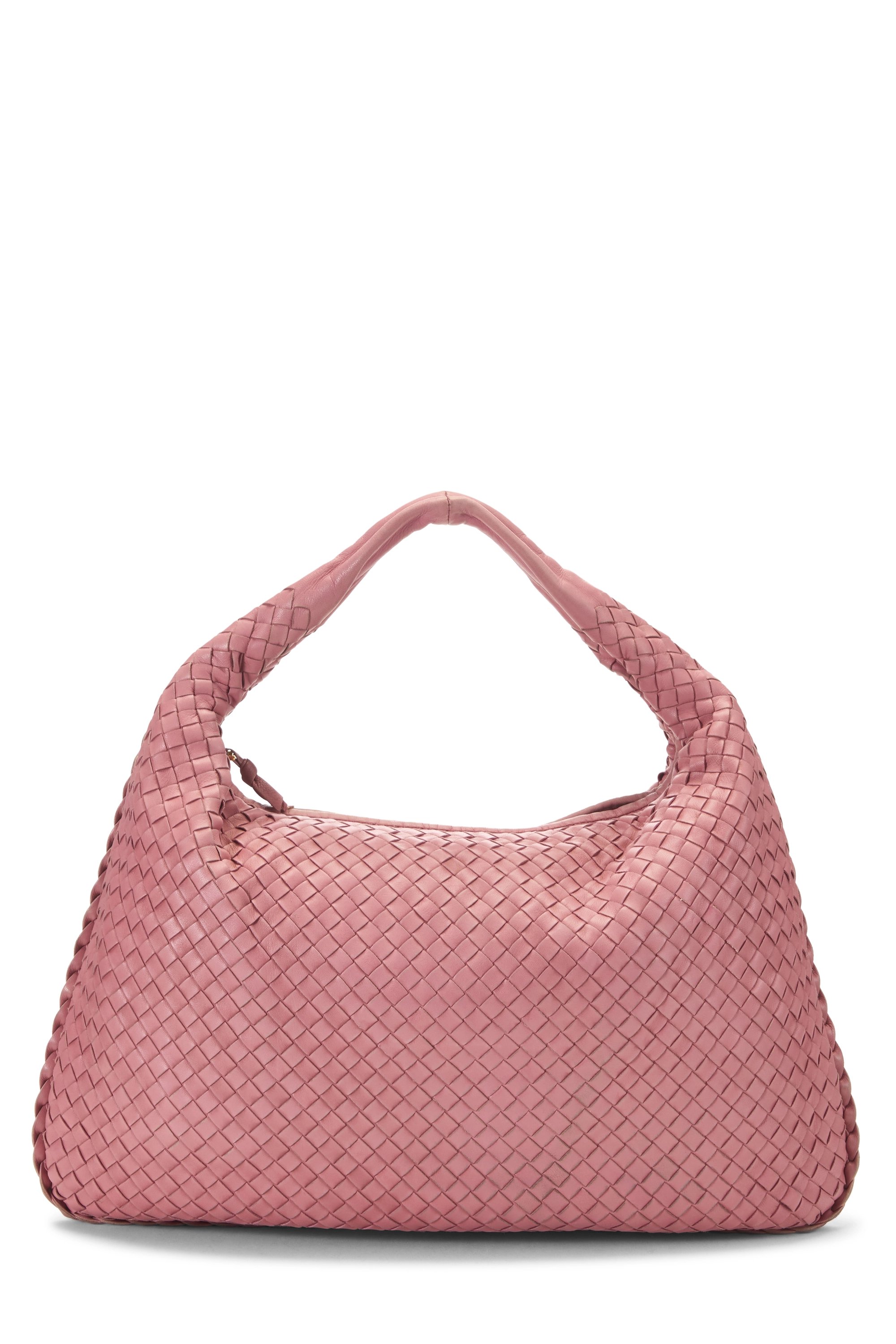 Pink Intrecciato Veneta Hobo Medium