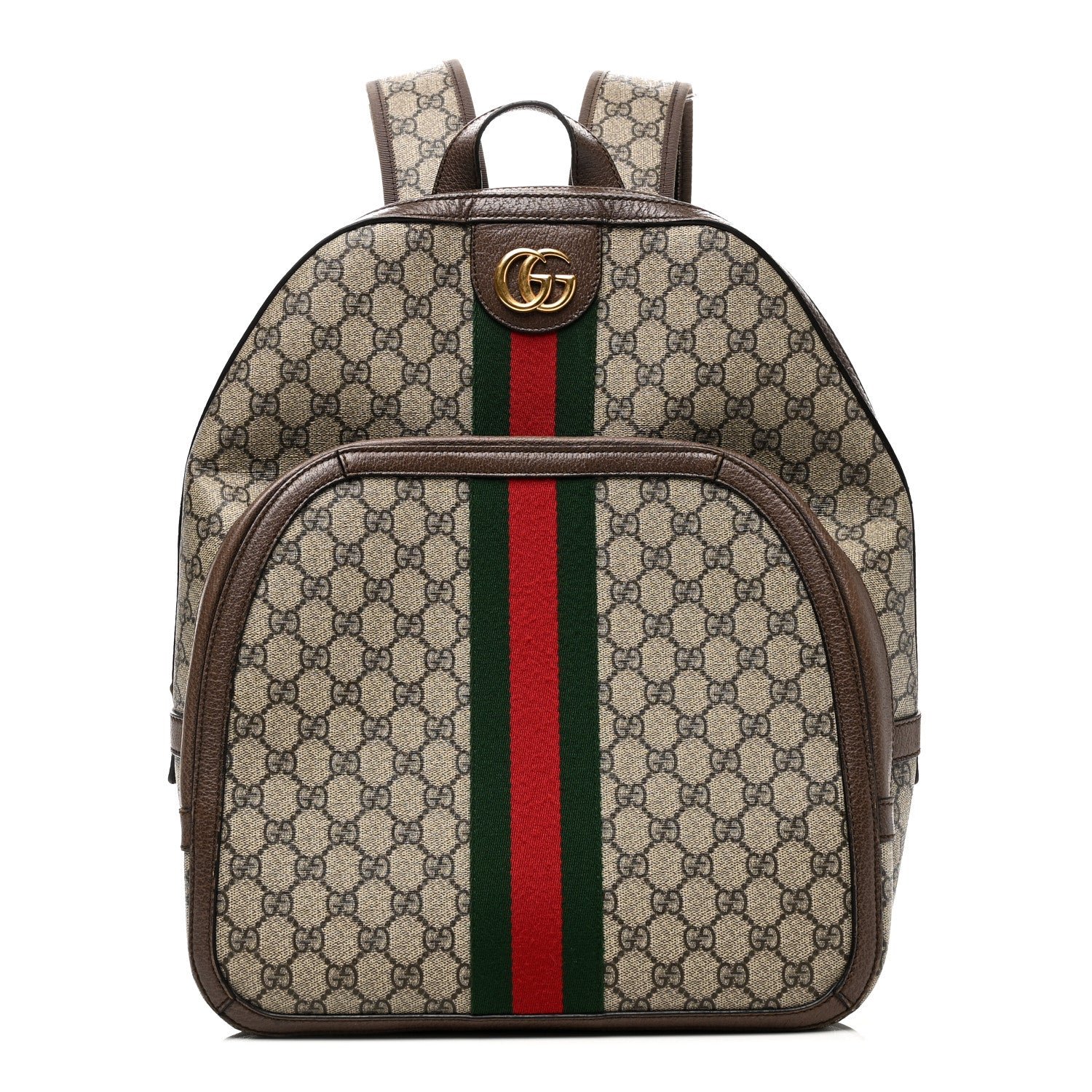 Gucci GG Supreme Monogram Medium Ophidia Day Backpack Brown