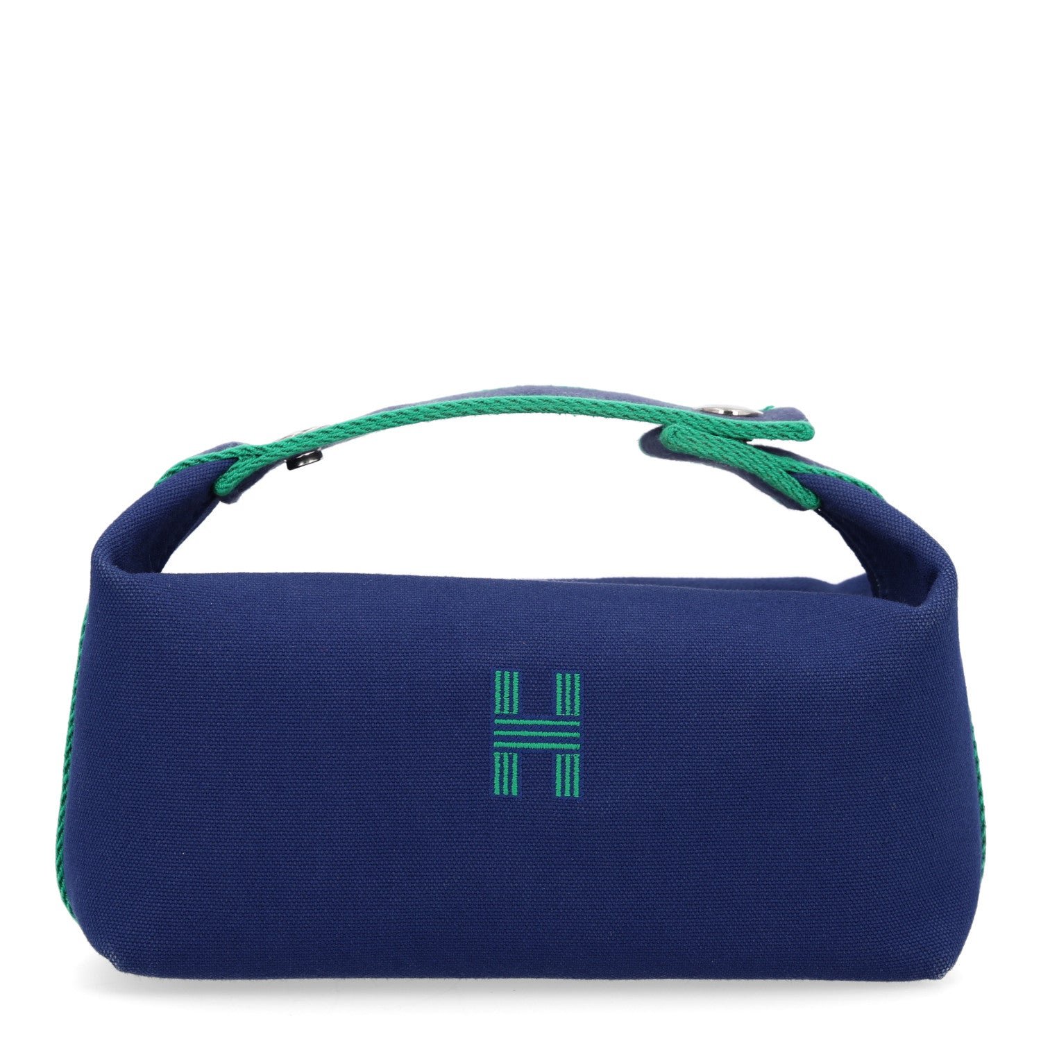 Hermes Canvas Small Bride-A-Brac Pouch Marine