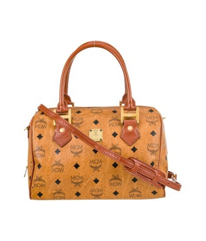 MCM Visetos 2way Mini Boston Bag