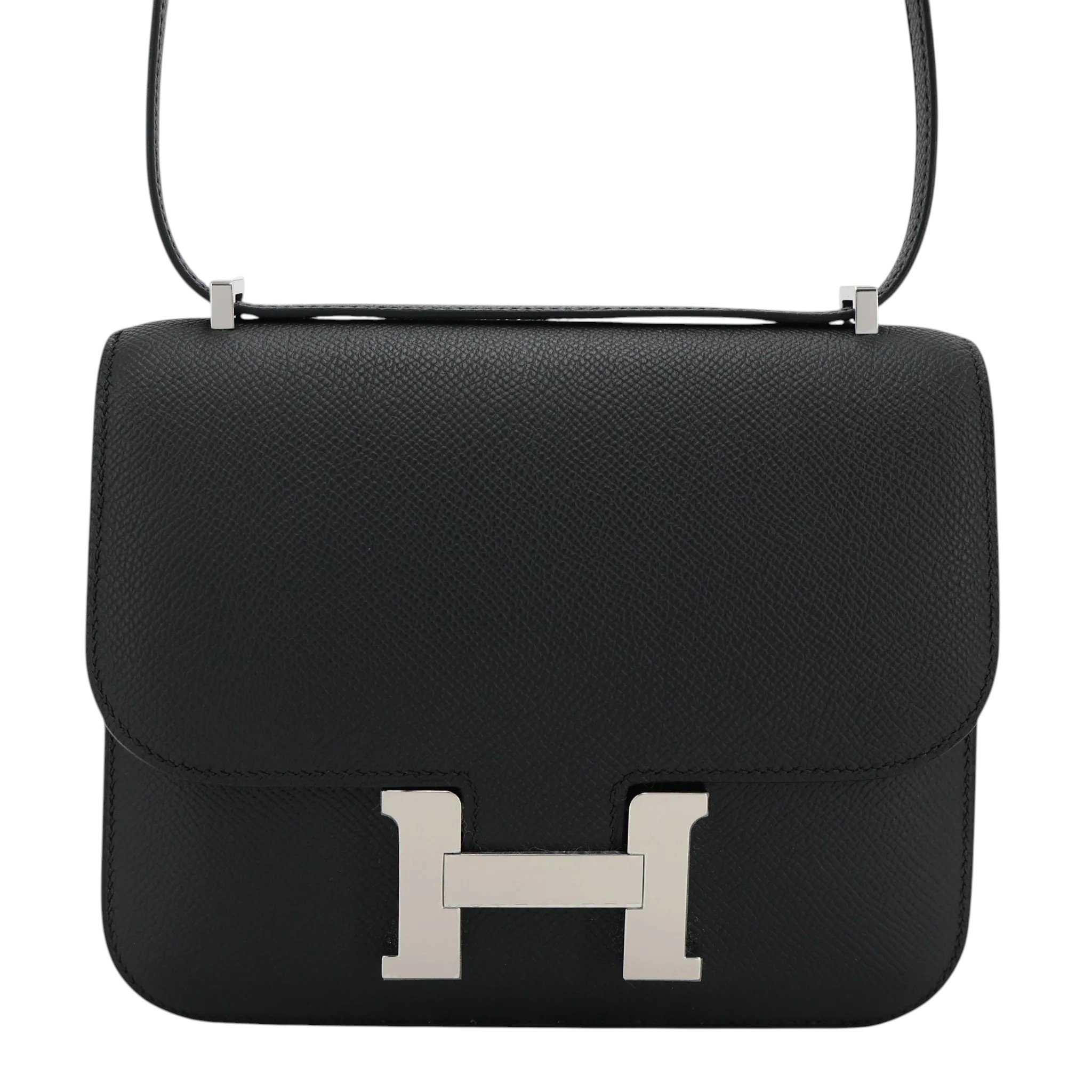 Brand New ( Rank N ) HERMÈS Constance Mini Noir (89) Epsom Palladium hardware G (2026)