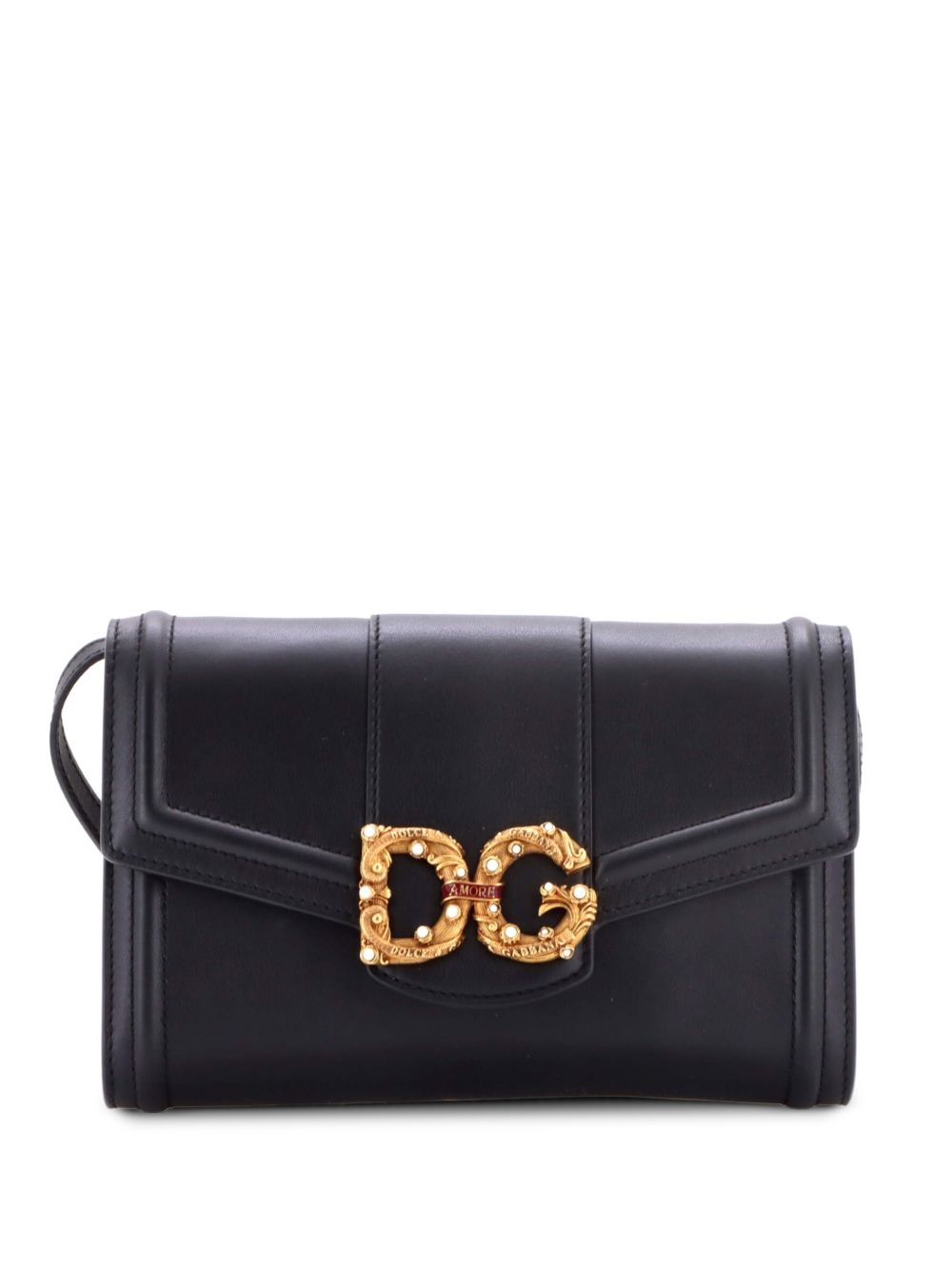 Dolce & Gabbana DG Amore Leather clutch bag
