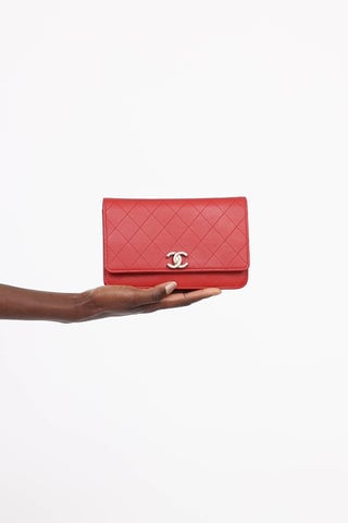 2019 Quilted CC Twist Lock Wallet On Chain Bag