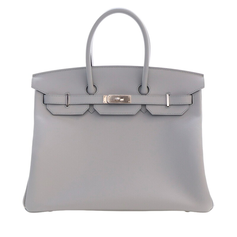 Bleu Glacier Epsom Birkin 35 Palladium Hardware, 2015