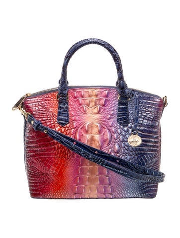 Brahmin Embossed Leather Top Handle Bag
