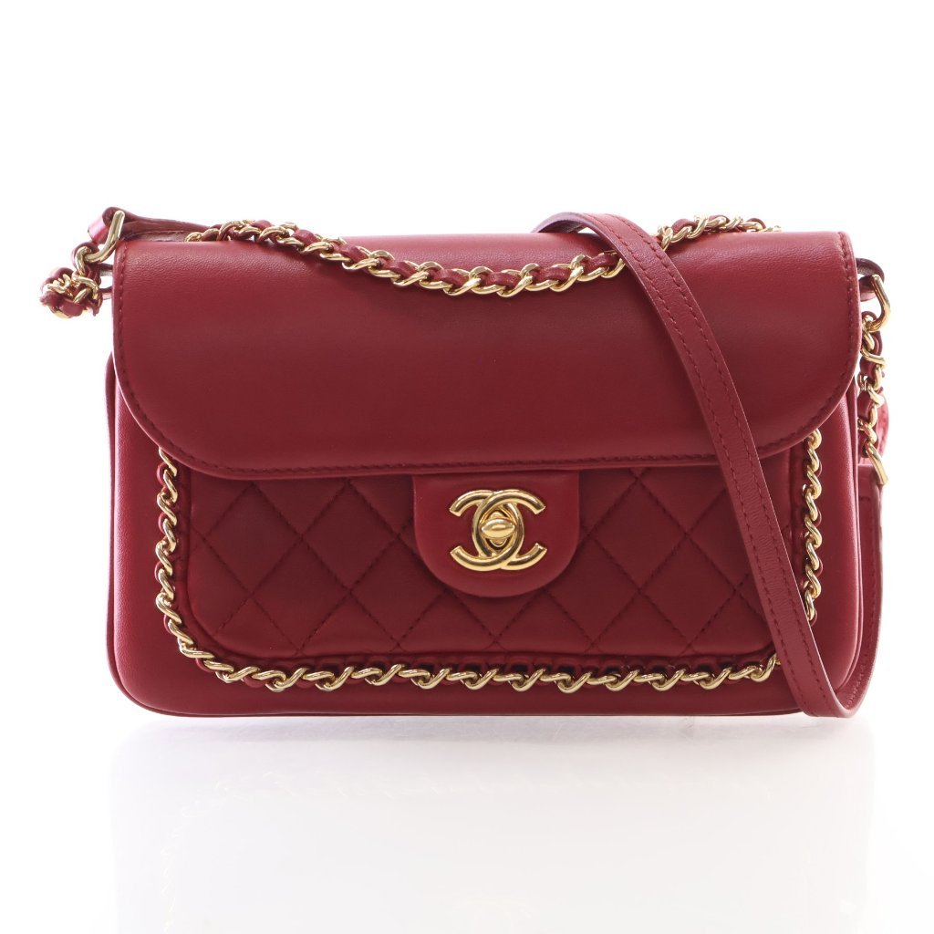 Chanel Small Lambskin Unchained Flap Bag