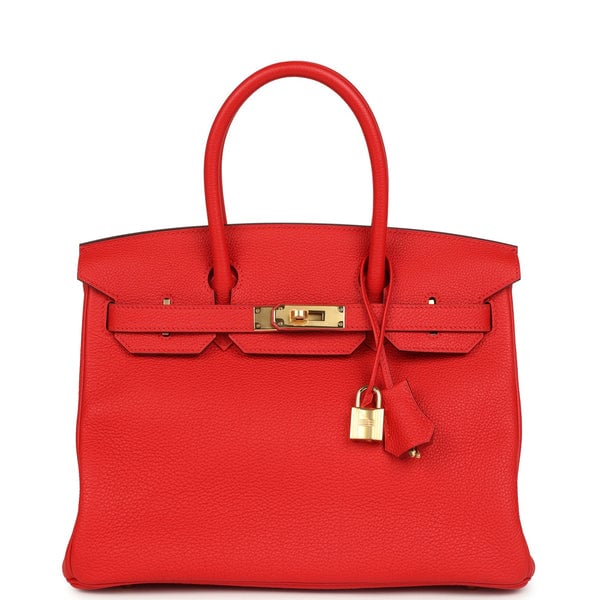 Hermes Hermes Birkin 30 Rouge de Coeur Togo Gold Hardware