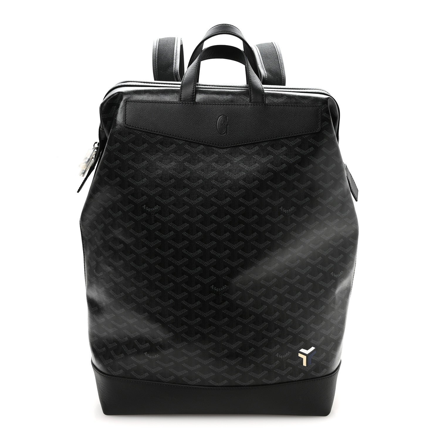 Goyard Goyardine Calfskin Cisalpin MM Backpack Jet Black