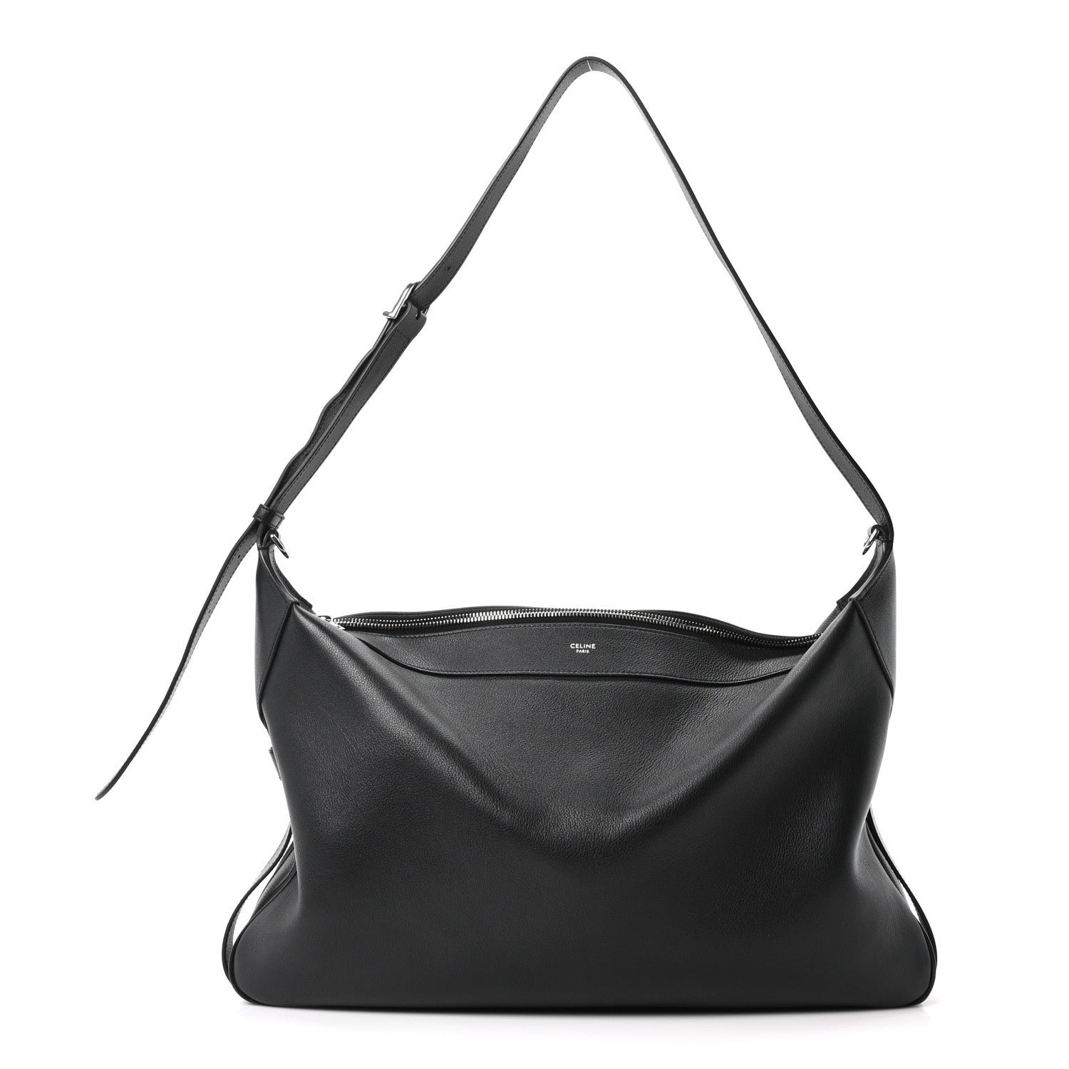 Celine Supple Calfskin Large Romy Shoulder Bag Black