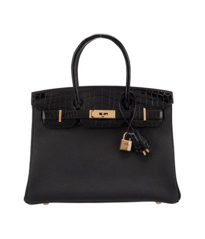 Hermes Togo Shiny Niloticus Crocodile Birkin Touch 30