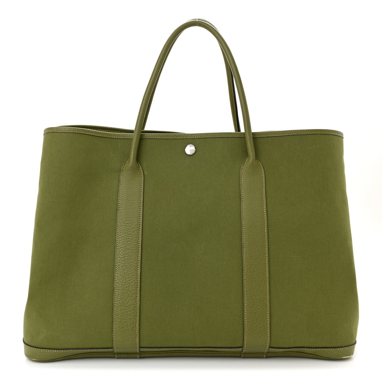 Hermes Hermes Toile Buffle Skipper Garden Party TGM Vert Anis