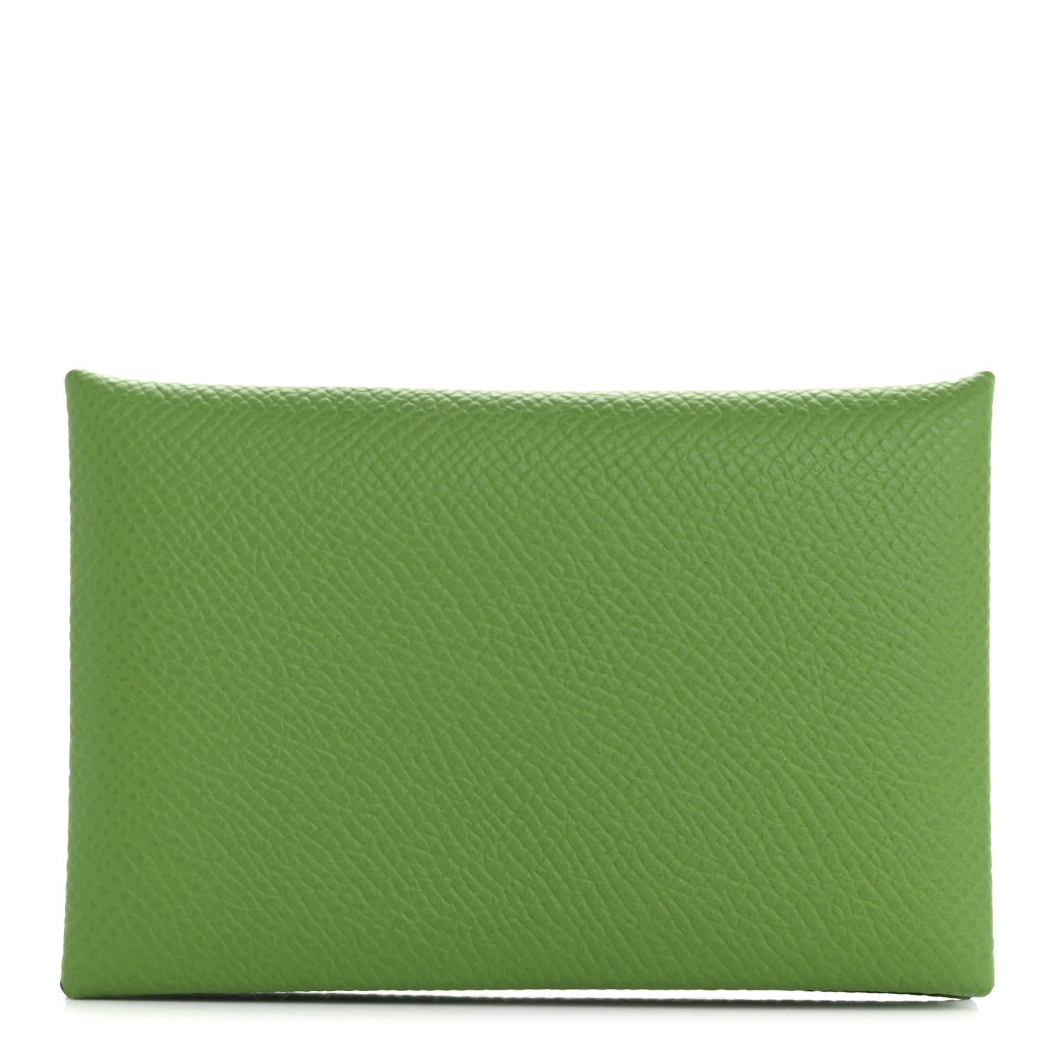 Hermes Epsom Verso Calvi Card Case Vert Yucca Celeste