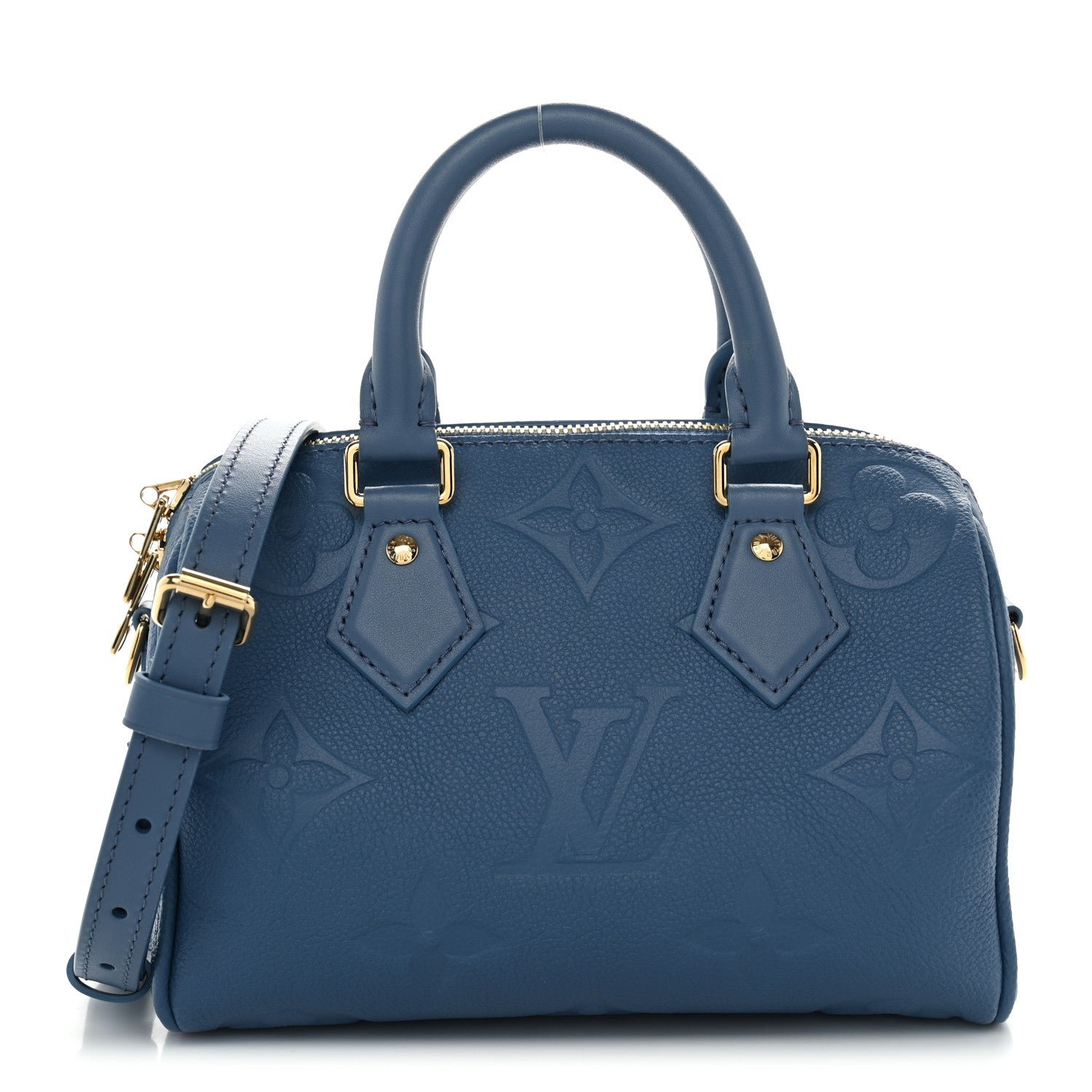 Louis Vuitton Empreinte Monogram Giant Speedy Bandouliere 20 Blue Jean