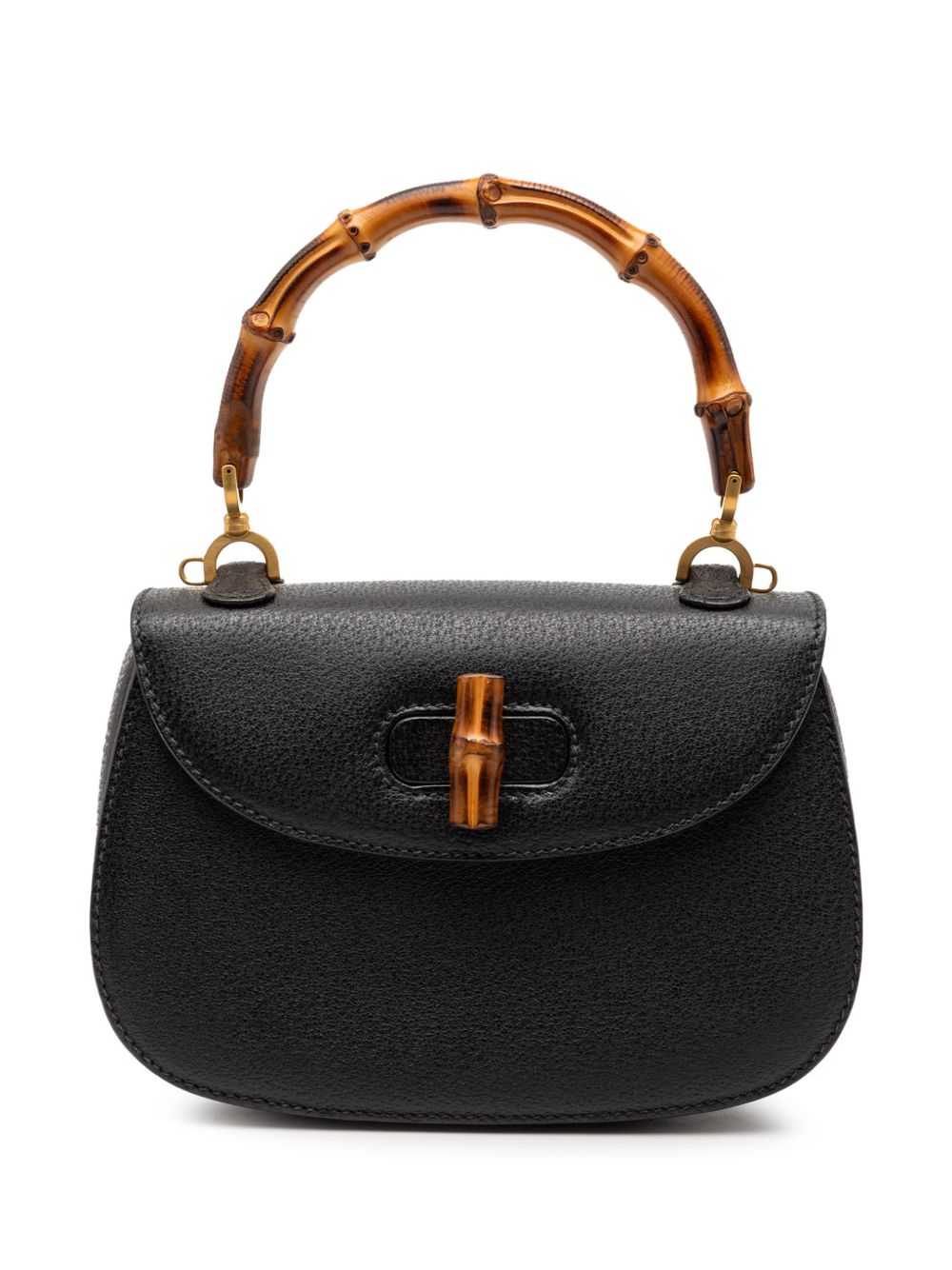 20th Century Grained Calfskin Bamboo Night satchel