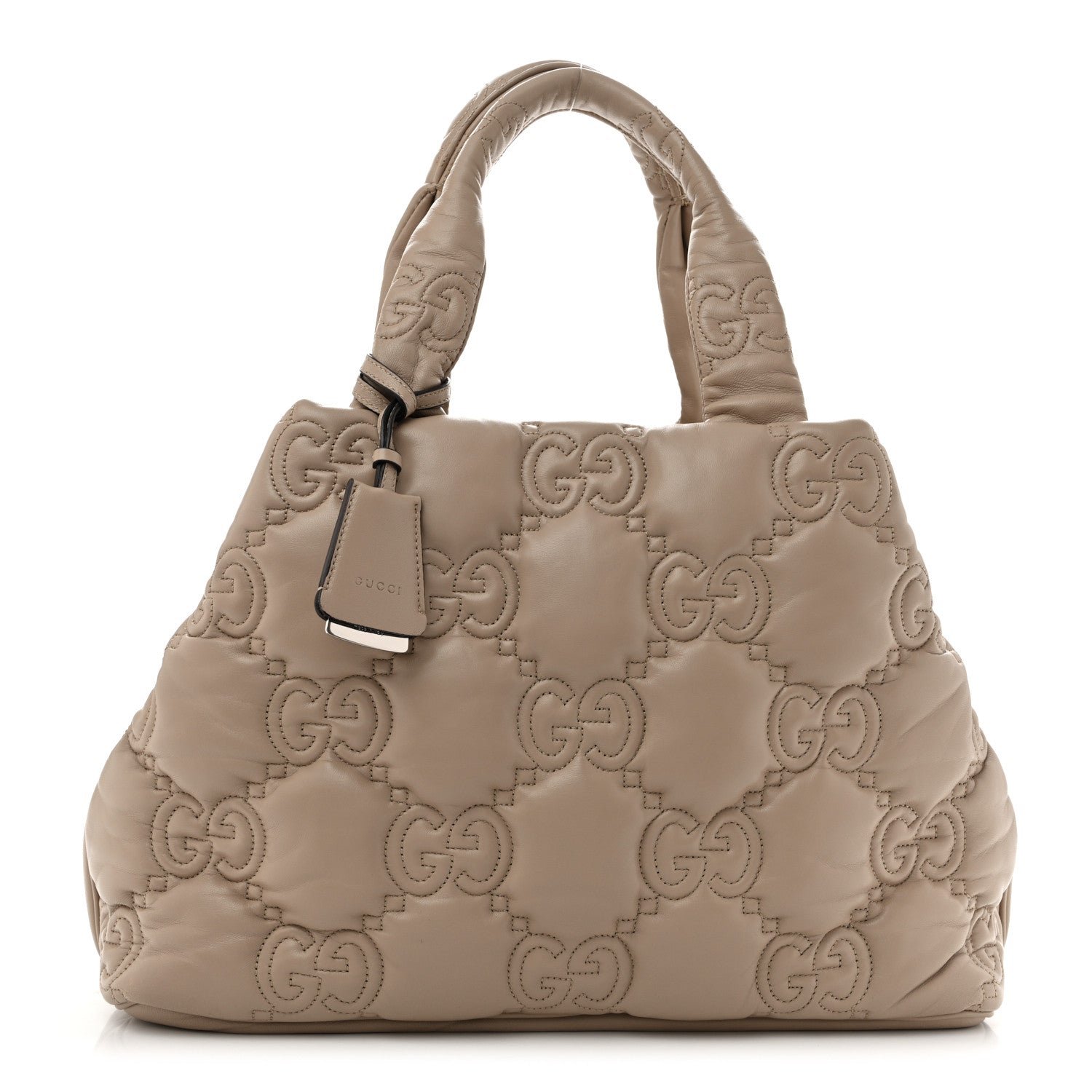 Gucci Calfskin GG Matelasse Large Tote  Beige