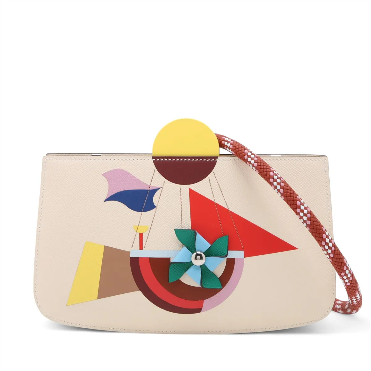 Hermès Sac à Malice Vaux Epson x Chevre Mizol x Vaux Swift Nata Silver Metal Fit
