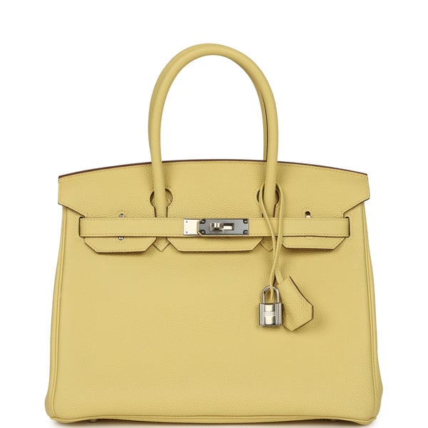 Hermes Birkin 30 Jaune Poussin Togo Palladium Hardware
