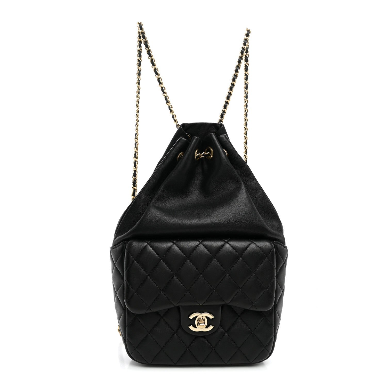 Chanel Lambskin Quilted Small In Seoul Backpack Black